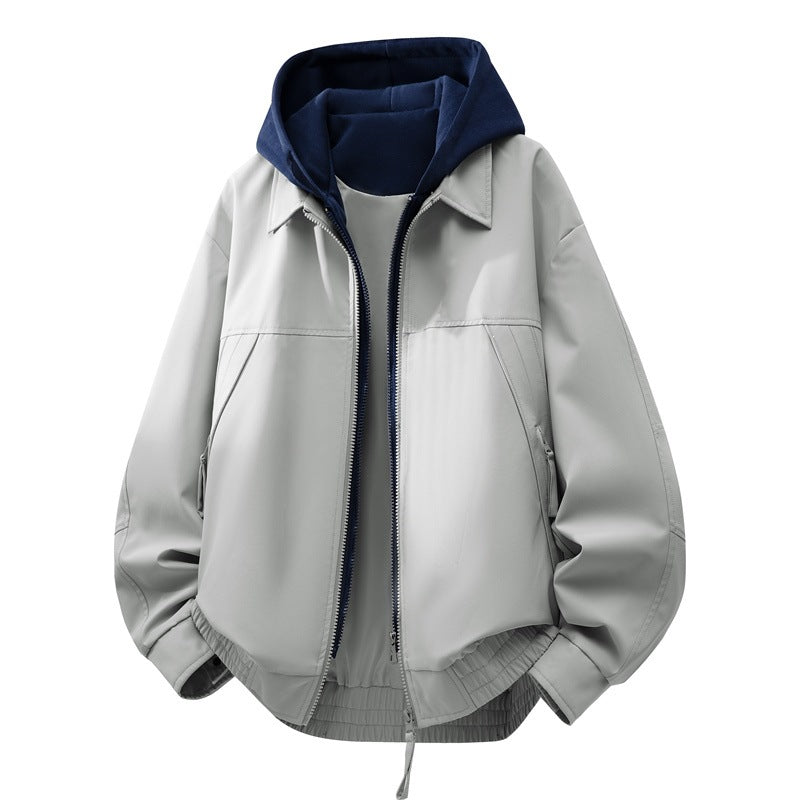 Herren Lässige Hybrid-Jacke mit integriertem Kapuzenlayer und elastischem Saum Drune