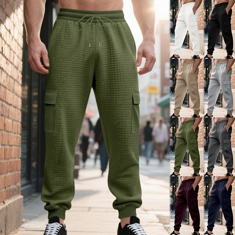 Herren lässige Cargo-Jogginghose mit elastischem Bund und praktischen Seitentaschen Drune