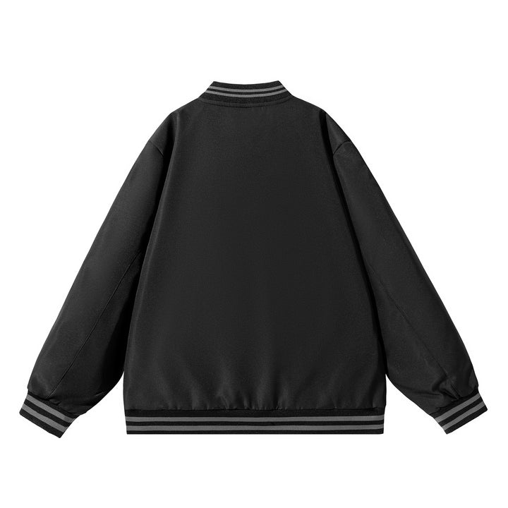 Herren Weite Oversize-Bomberjacke im Utility-Look mit gestreiften Rippbündchen und durchgehendem Reißverschluss Drune