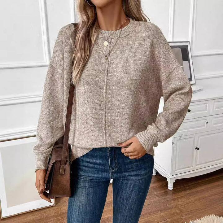 Damen gemütlicher Strickpullover mit lässigem Schnitt Drune