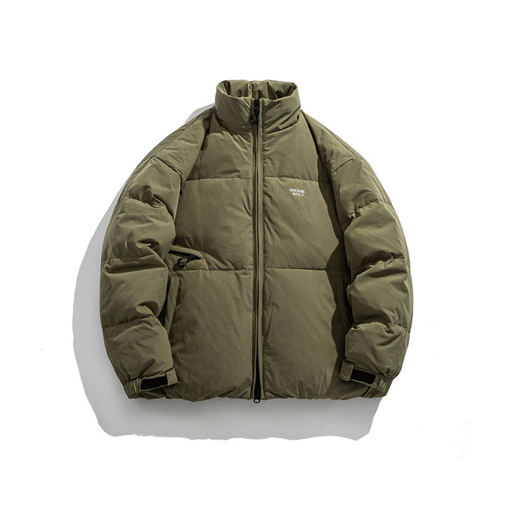 Herren Wattierte Kurz‑Thermojacke mit hohem Stehkragen und verstellbaren Klettbündchen Drune