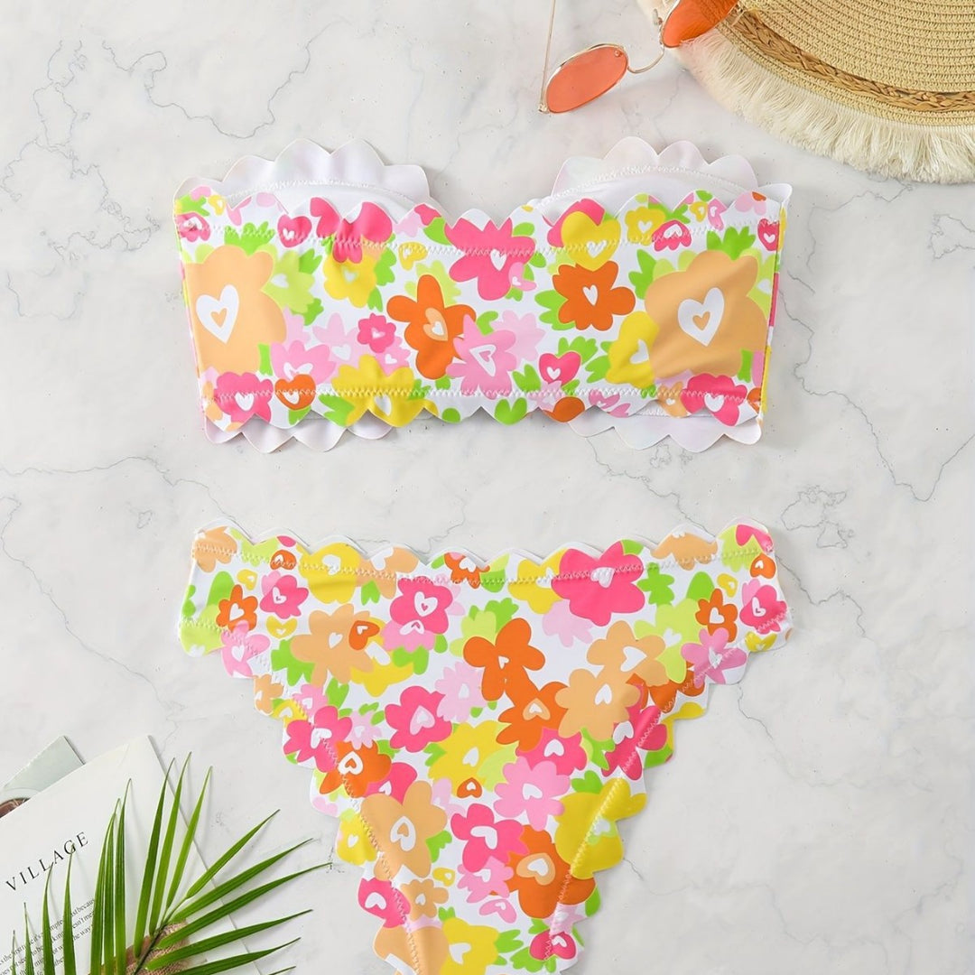 Damen Bikini-Set mit floralem Muster Drune