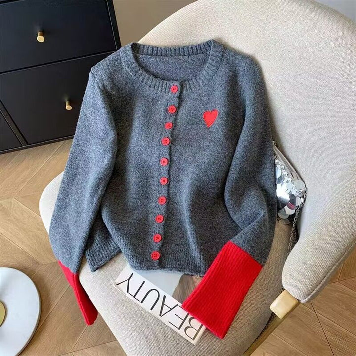 Damen kuschelweiche Strickjacke mit Baumwollmischung und modernen Akzentfarben Drune