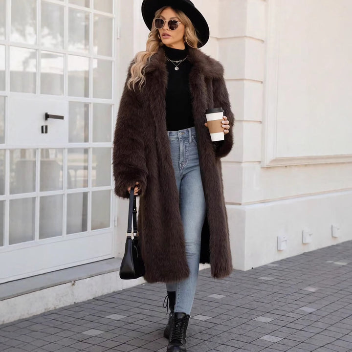 Damen Modischer Long Coat Drune
