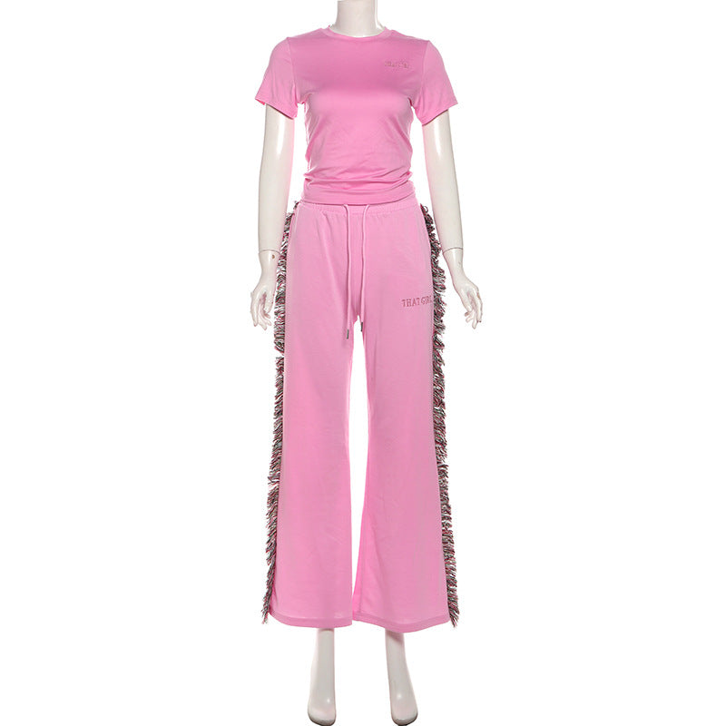 Damen Freizeitanzug mit fransigen Details Drune