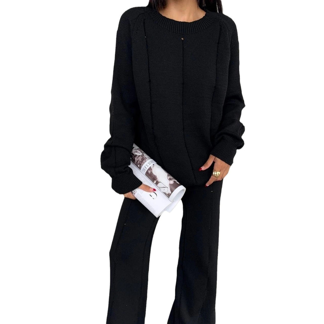 Damen Cozy Strickanzug mit modernem Schnitt und dezenten Akzenten Drune