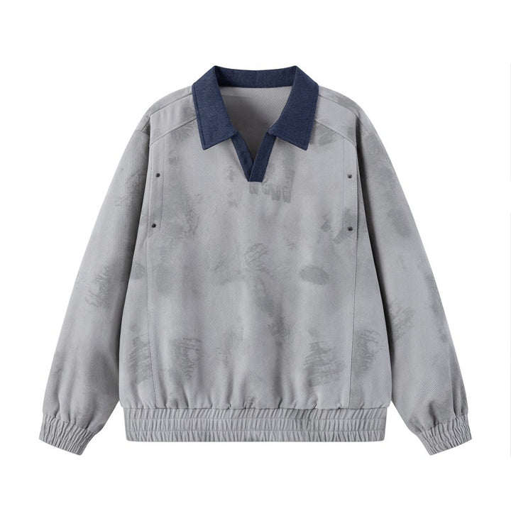 Damen Sportlicher Pullover mit Stehkragen Drune
