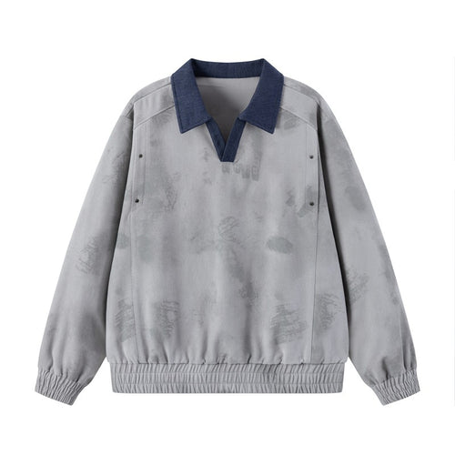 Damen Sportlicher Pullover mit Stehkragen Drune