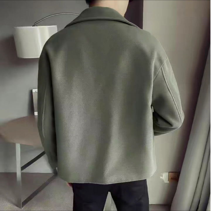 Herren modische Baumwoll-Blazerjacke mit doppelter Knopfleiste Drune