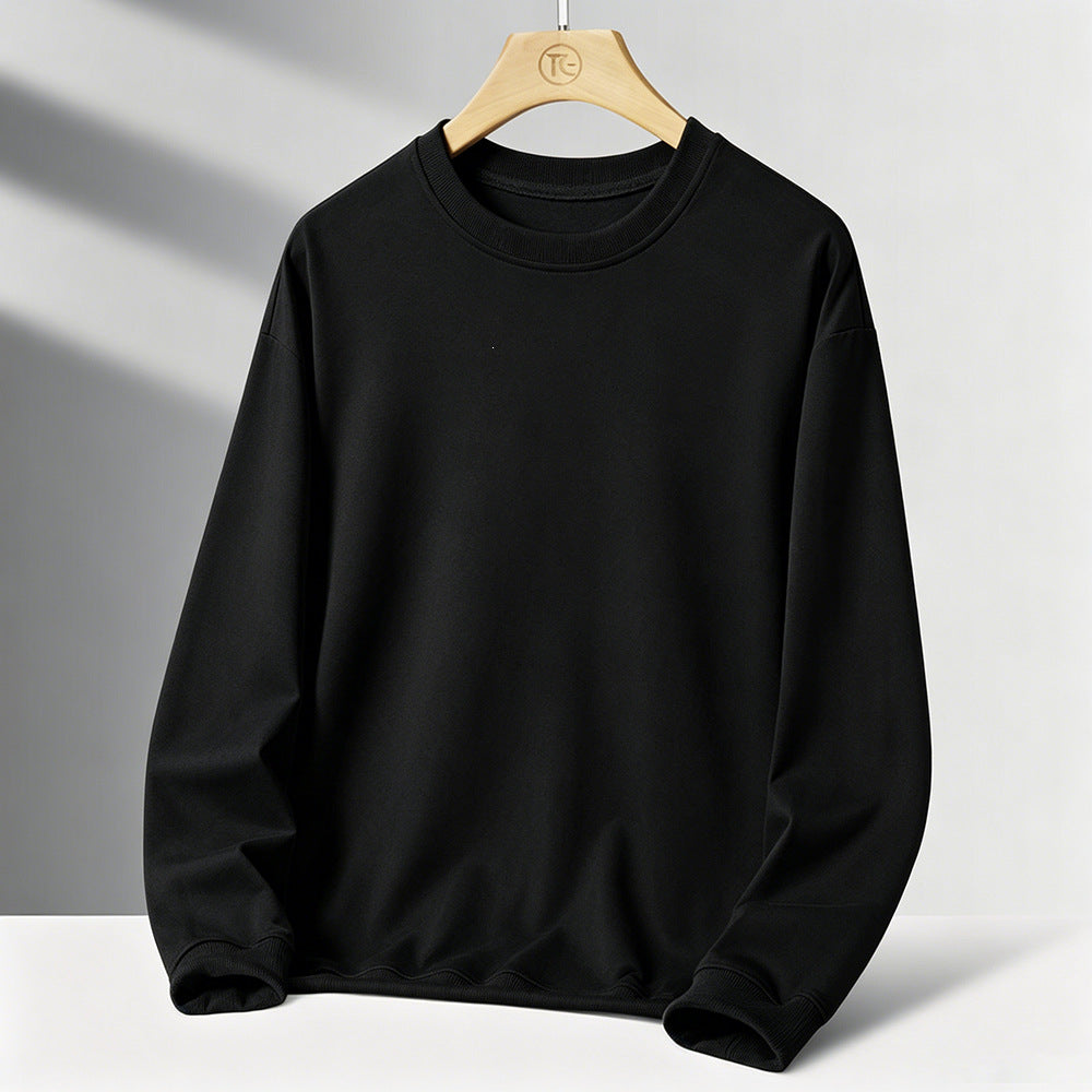 Herren Minimalistisches Rundhals-Sweatshirt mit französischer Terry-Innenseite & Oversize-Schnitt Drune