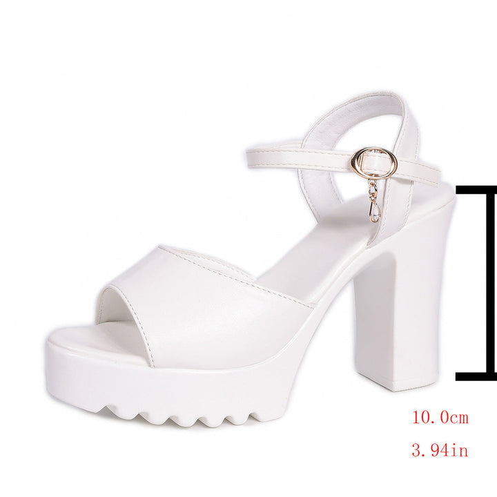 Damen Elegante Plateau-Sandalen mit Klickverschluss Drune