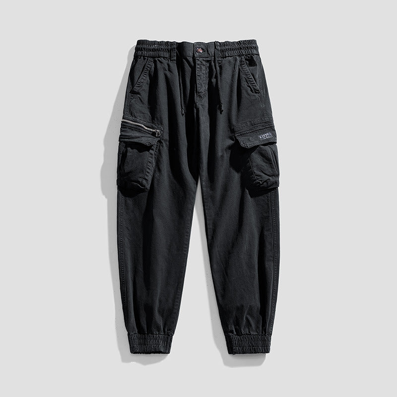 Herren Multifunktionale Cargo-Jogginghose im Urban-Utility-Stil mit elastischem Bund und Klapptaschen Drune