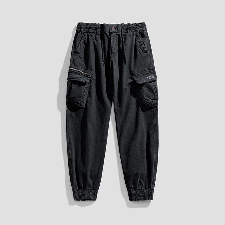Herren Multifunktionale Cargo-Jogginghose im Urban-Utility-Stil mit elastischem Bund und Klapptaschen Drune
