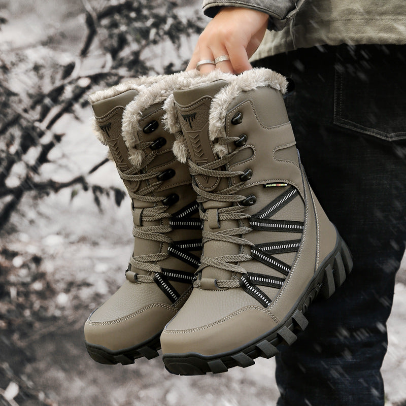 Damen Gefütterte Winterstiefel mit Kunstfellrand, wasserdichter Konstruktion und griffiger Profilsohle Drune