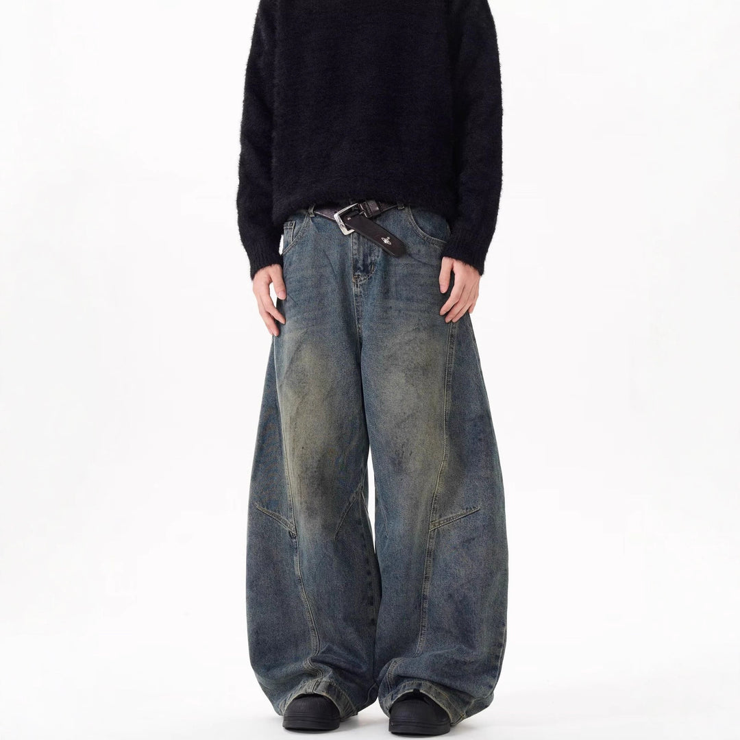 Damen Weitgeschnittene Hochbundjeans Drune