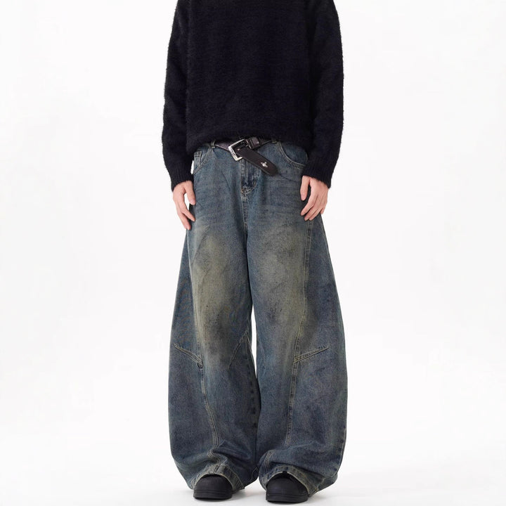 Damen Weitgeschnittene Hochbundjeans Drune