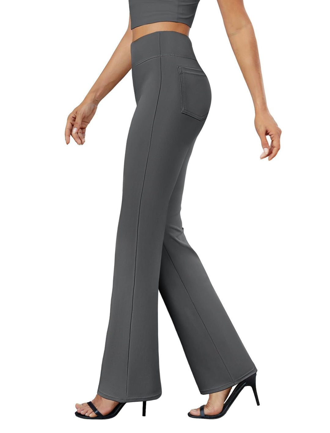 Damen Hochtaillierte Bootcut-Hosen Drune