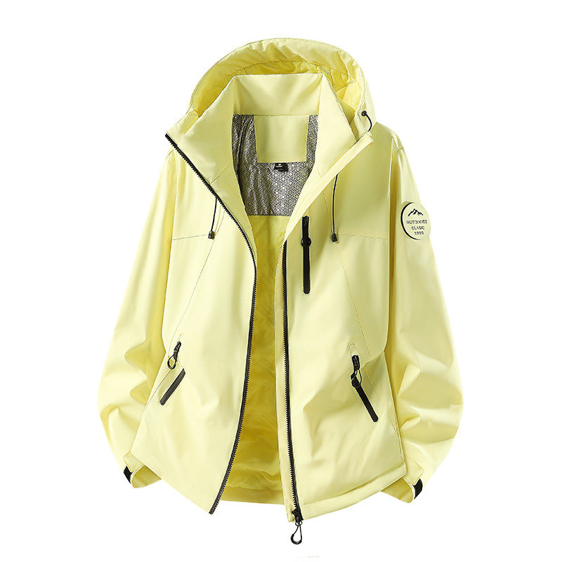 Herren Wasserabweisende Softshelljacke mit Kapuze und Reißverschlusstaschen Drune