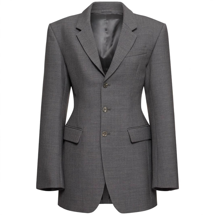 Damen Oversize-Blazer mit langer Silhouette und markanter Schulterpartie Drune