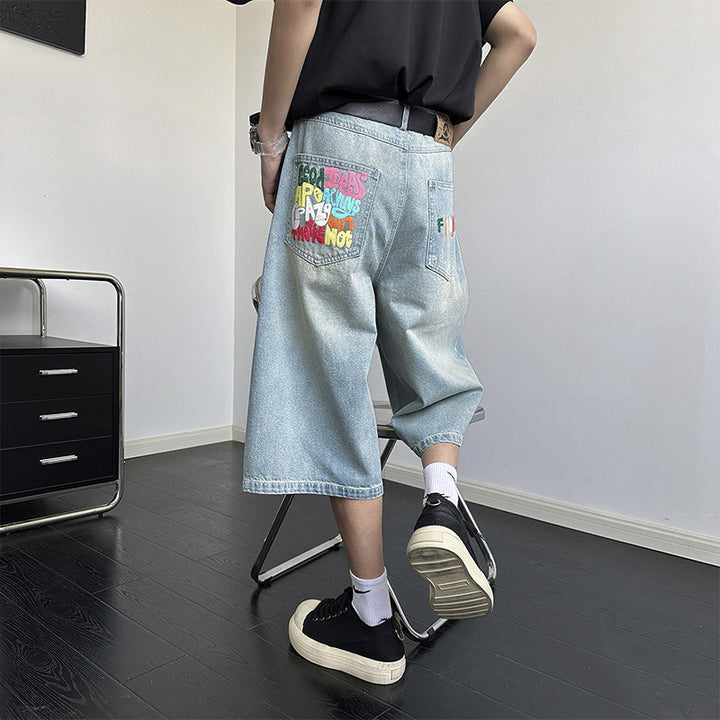 Herren Lässige Baggy-Jeans Drune
