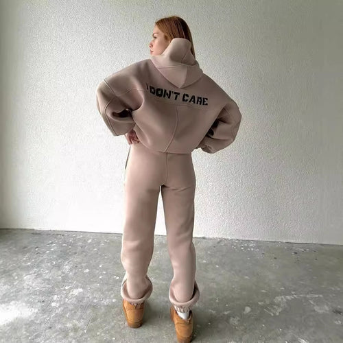Damen bequemer Hoodie mit weitem Schnitt und praktischen Kängurutaschen Drune