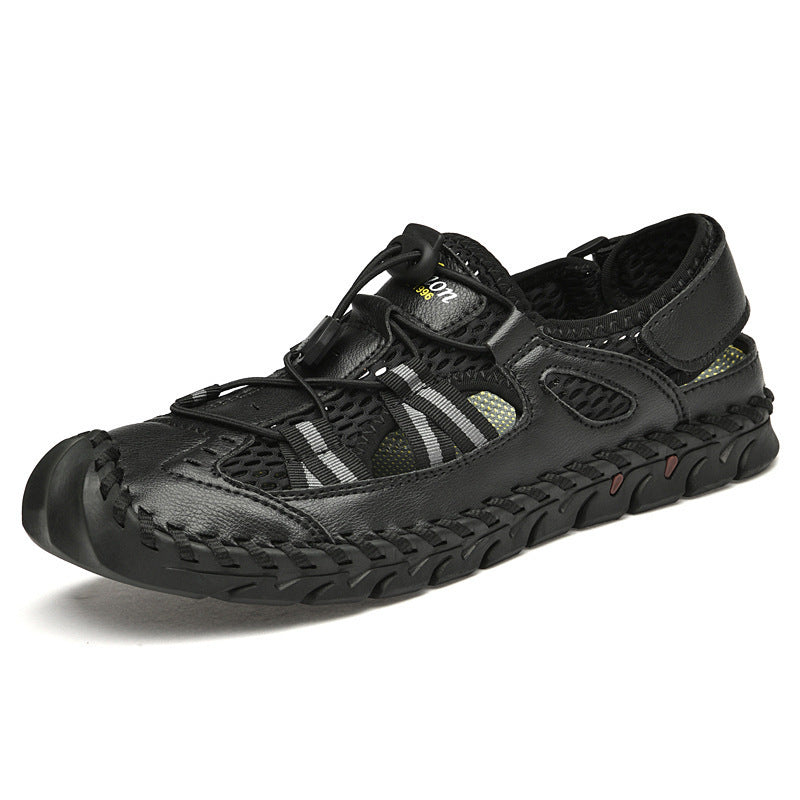 Herren Wasserdichte und atmungsaktive Outdoor-Sandalen mit flexiblem Kordelzug Drune