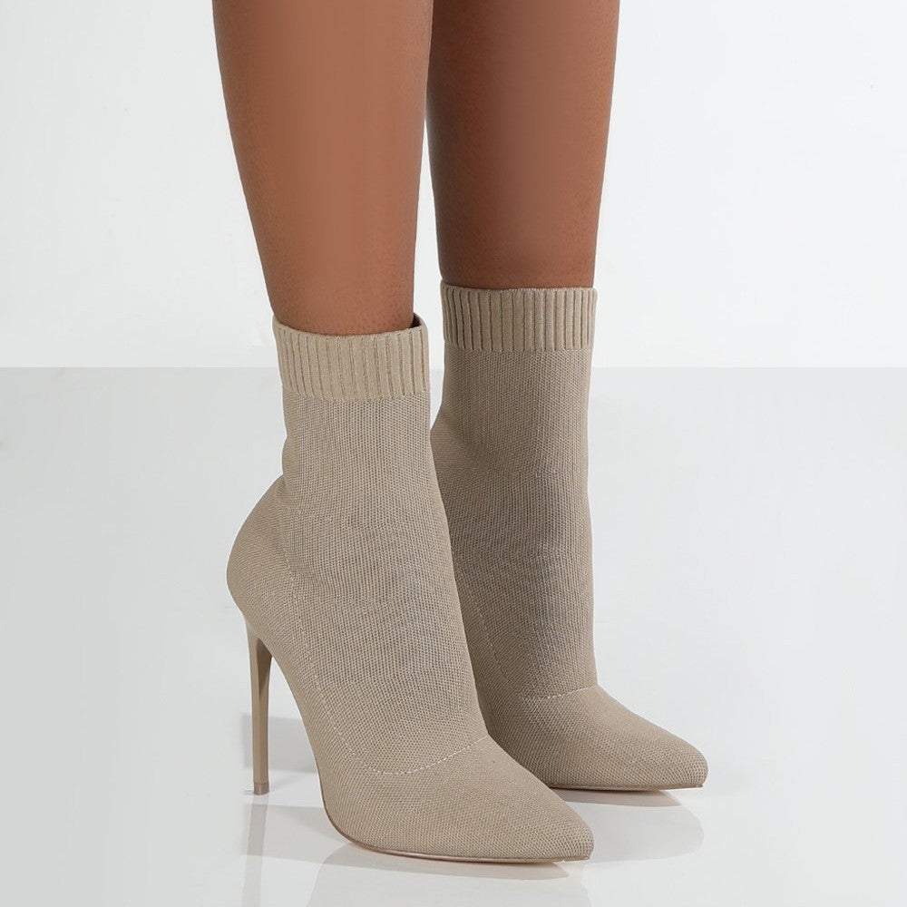 Damen High Heels mit enganliegendem Stricksohlen-Design Drune