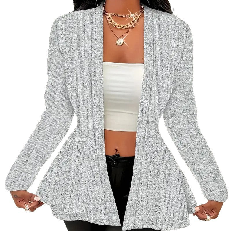 Damen Moderne Strickjacke mit asymmetrischem Schnitt und eleganten Details Drune
