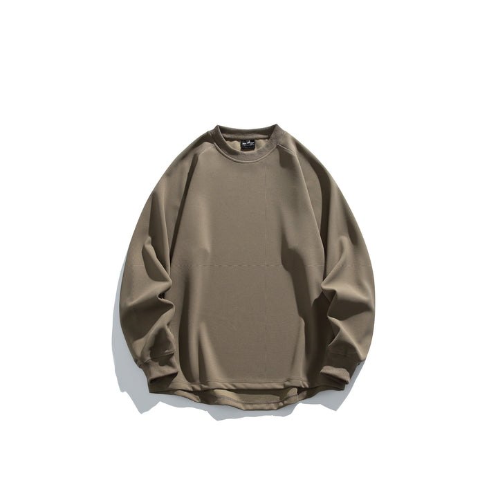 Unisex Oversize Waffelstrick-Sweatshirt mit Rundhalsausschnitt Drune