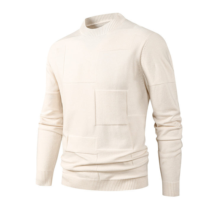 Herren Modischer Strickpullover mit Rundhalsausschnitt Drune