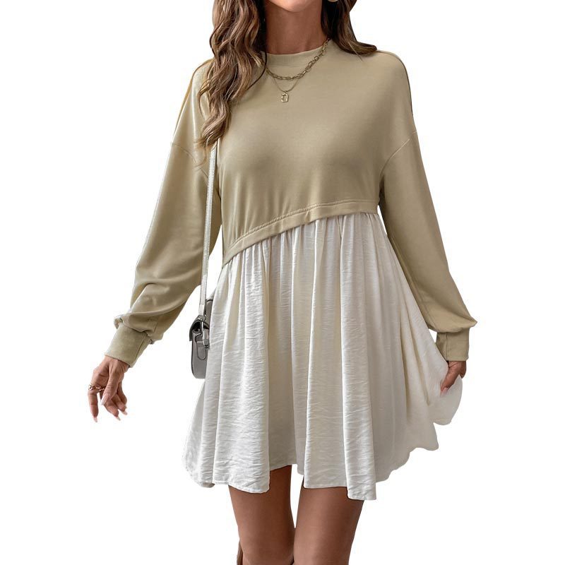 Damen Lässiges Sweatkleid mit Ballonärmeln Drune