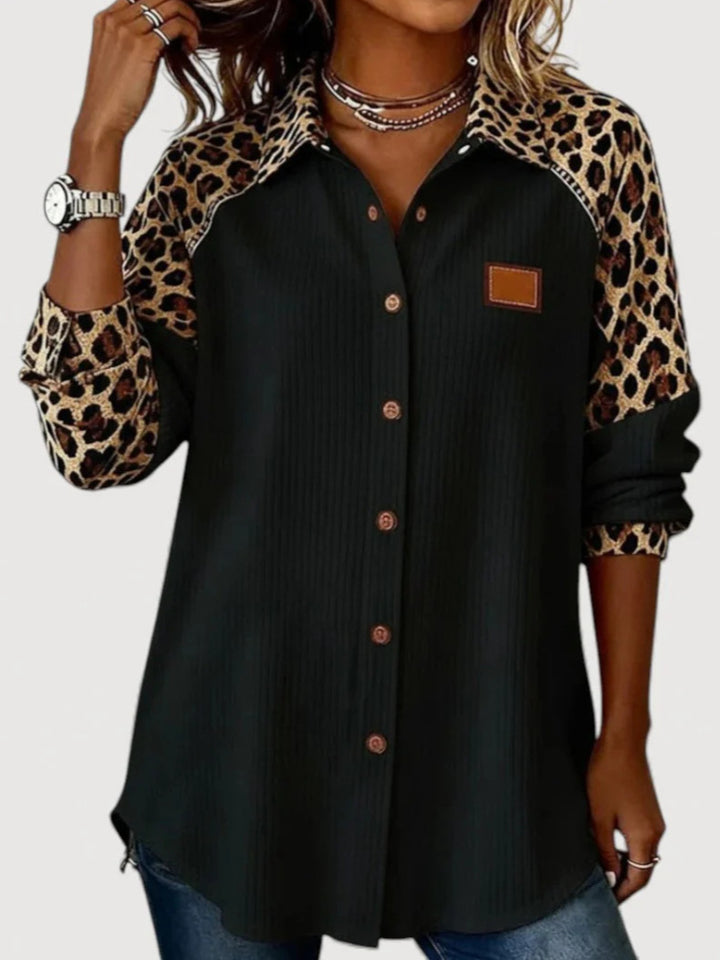 Damen Modisches Langarmshirt mit Animal-Print