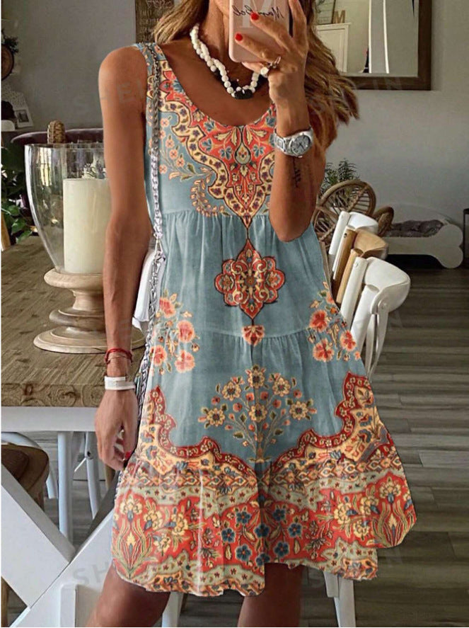 Damen Freizeitkleid mit verspieltem Muster Drune