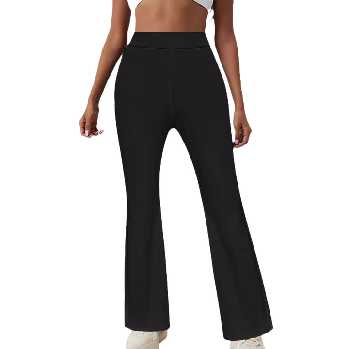 Damen High‑Waist Bootcut‑Hose mit figurformender Stretch‑Passform Drune