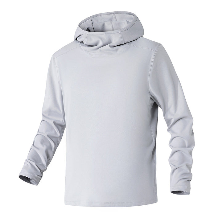 Herren Kapuzenpullover mit hohem Schalkragen aus technischem Stretchjersey Drune