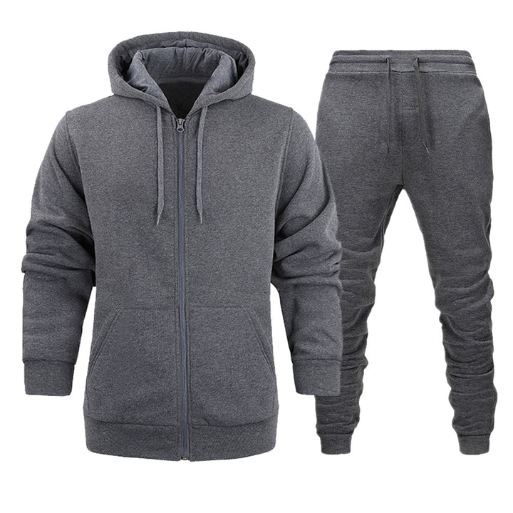 Damen Sportliches Kapuzenjacken- und Jogginghosen-Set mit funktionalen Taschen Drune