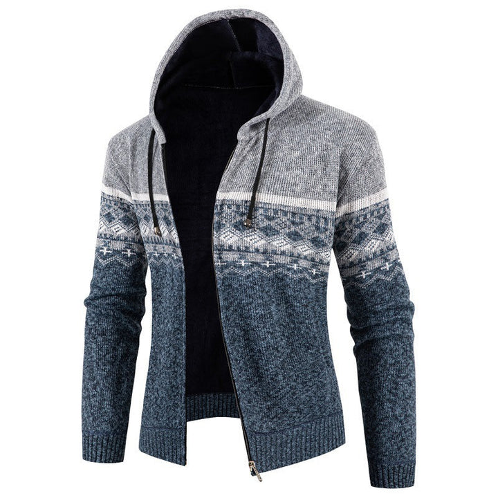 Herren Kapuzenpullover mit Norweger-Muster Drune