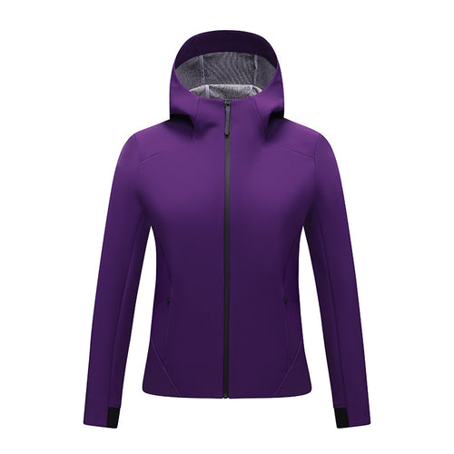 Damen Taillierte Softshelljacke mit Kapuze und Fleecefutter Drune