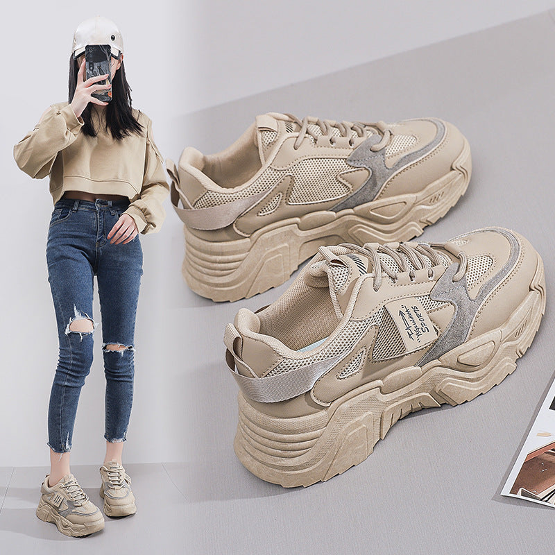 Damen Sneakers im modernen Chunky-Stil mit atmungsaktivem Obermaterial und gepolsterter Sohle Drune