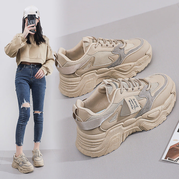 Damen Sneakers im modernen Chunky-Stil mit atmungsaktivem Obermaterial und gepolsterter Sohle Drune