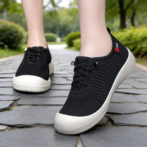 Damen nan leichter atmungsaktiver Strick-Slip-On Freizeitschuh mit stoßdämpfender Leichtlaufsohle Drune
