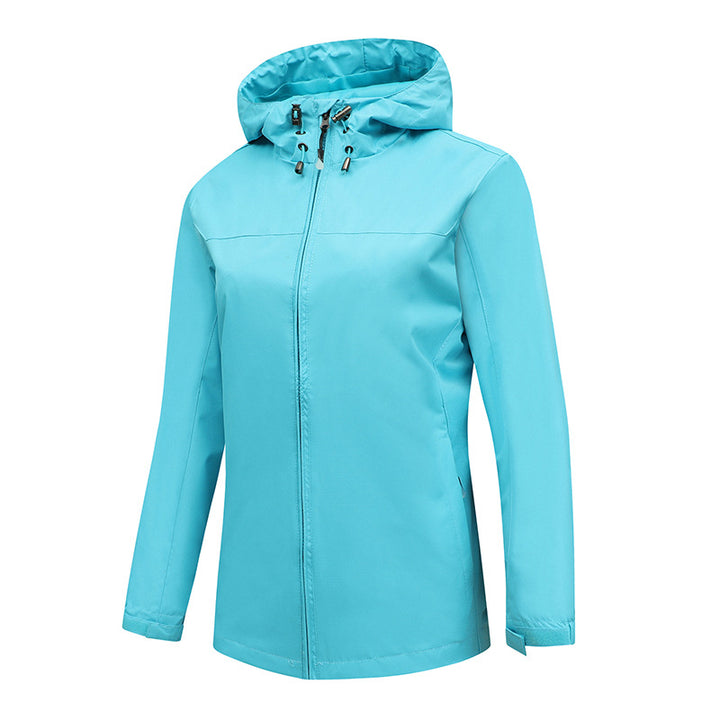 Herren ultraleichte packbare Regenjacke mit verstellbarer Kapuze und elastischen Manschetten Drune