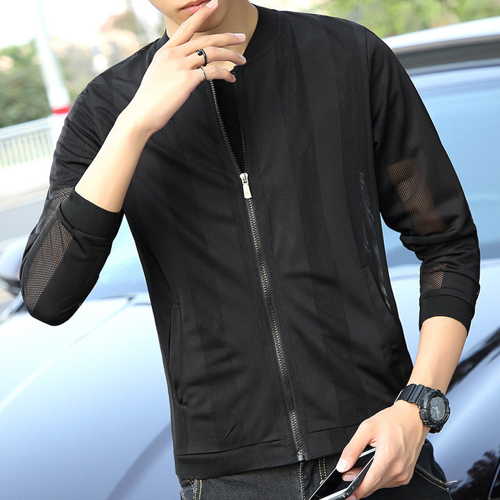 Herren Modische Sportjacke mit Mesh-Einsätzen Drune