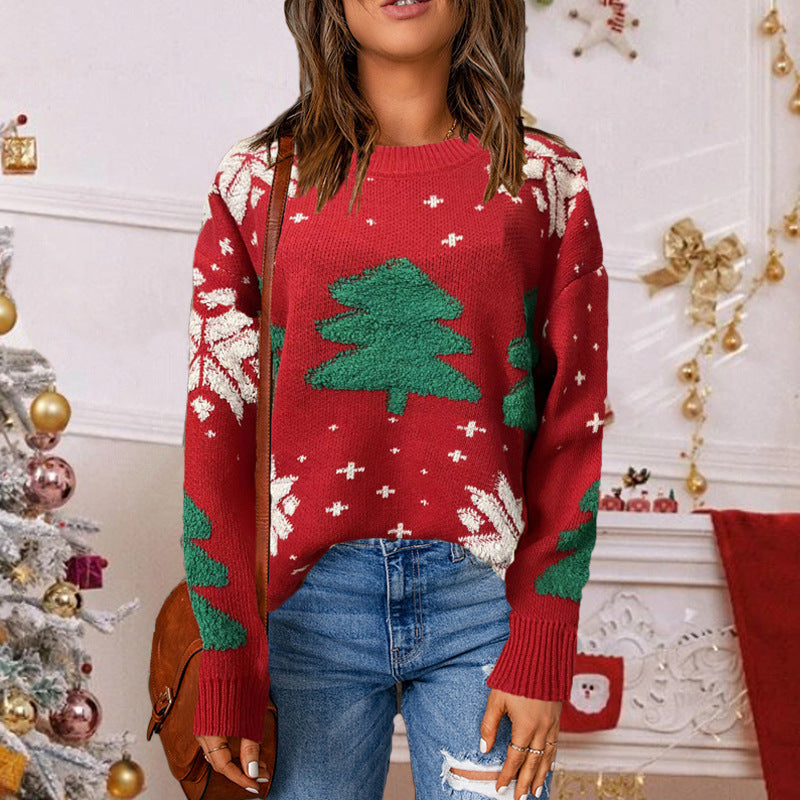 Damen Weihnachtsstrickpullover Drune
