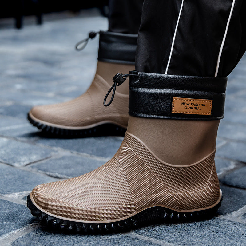 Herren Funktionale wasserdichte Ankle-Gummistiefel mit verstellbarem Bündchen Drune