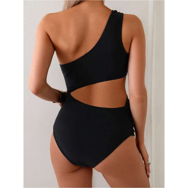 Damen Einseitiger Badeanzug mit kreativen Cut-Outs Drune