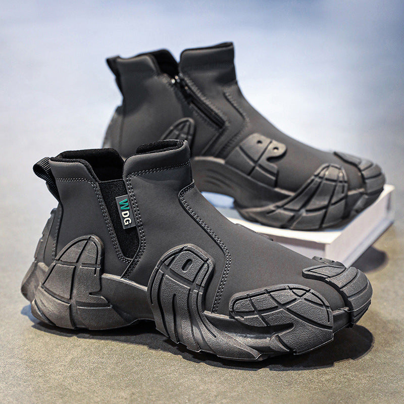 Herren robuste technische Chelsea-Boots mit neoprenartigem Schaft, seitlichem Reißverschluss und profiliertem Offroad-Laufsohle Drune