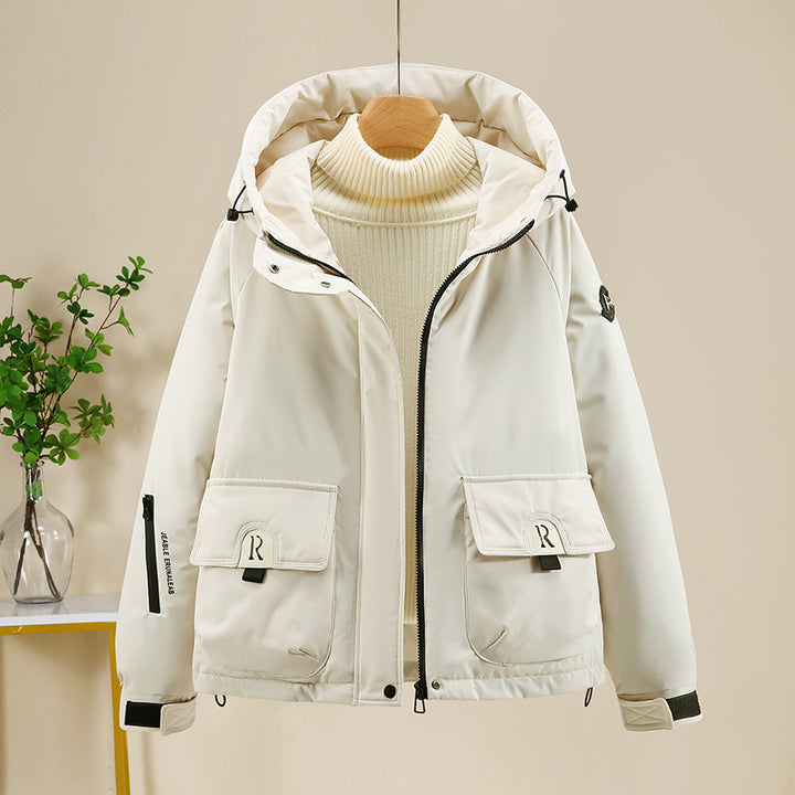 Damen Sportliche und funktionale Outdoor-Jacke mit Kapuze und zahlreichen Taschen Drune