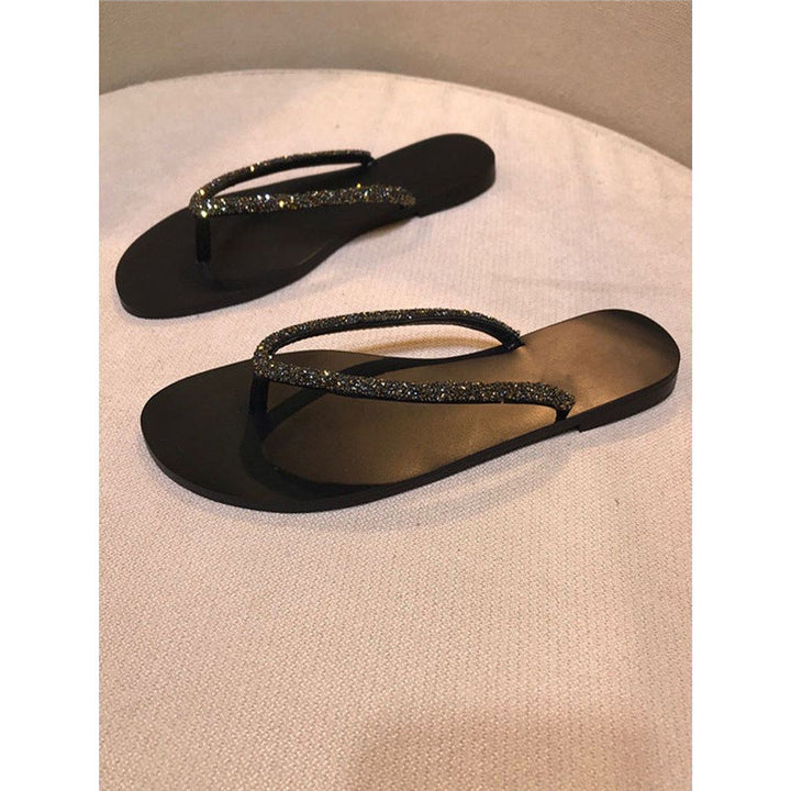 Damen Strandsandalen mit glitzerndem Riemendesign Drune