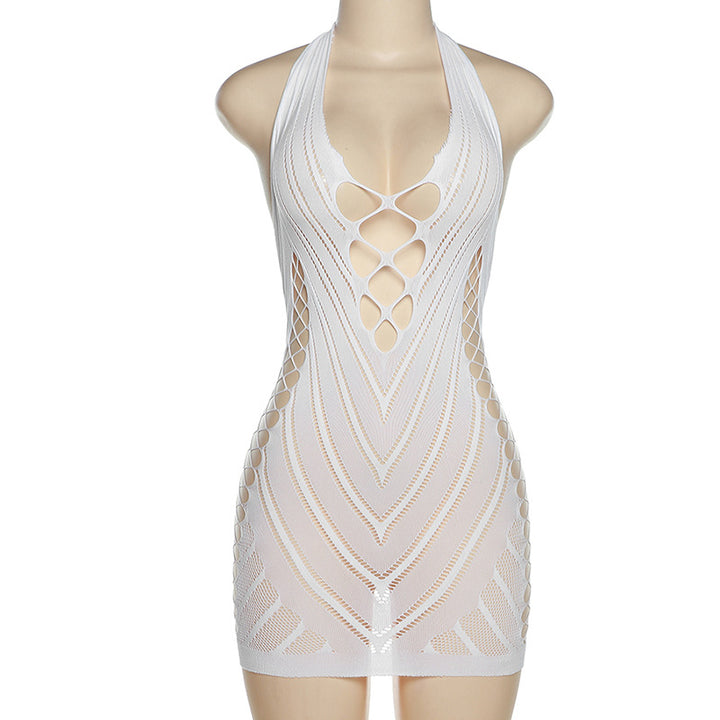 Damen Netzkleid mit verführerischen Ausschnitten Drune